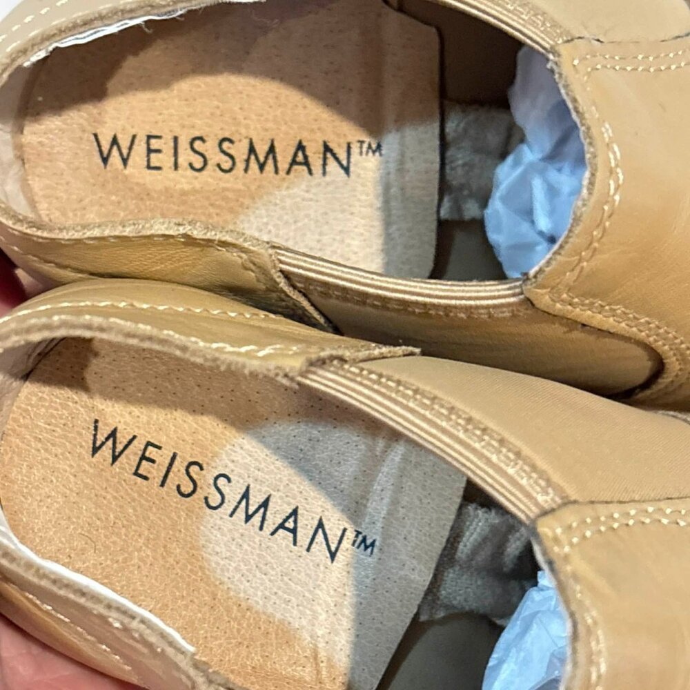 Weissman Leather Jazz Dance Shoes Tan Girls 10.5 Style W800 - Picture 4 of 8